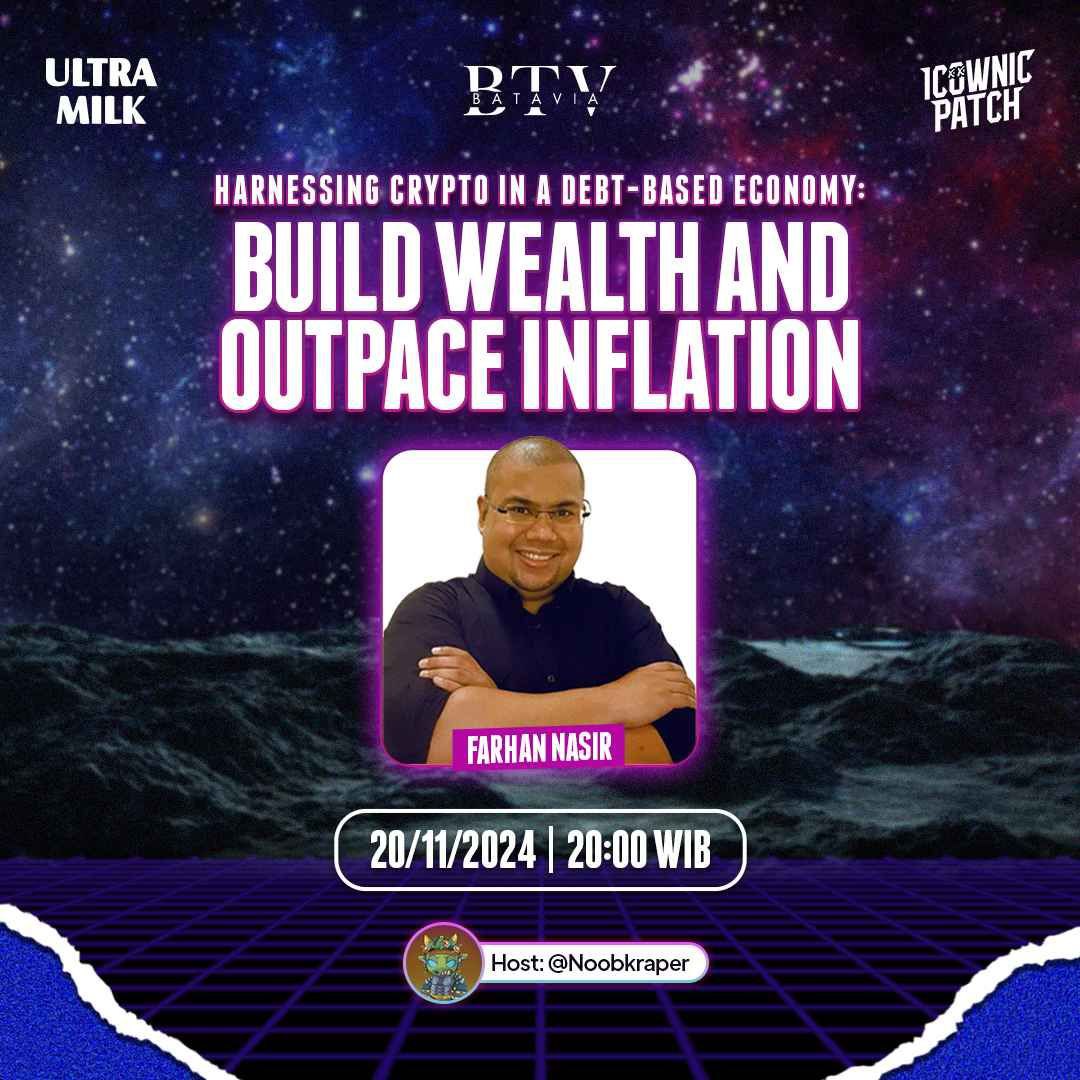 Poster webinar Harnessing Crypto in a Debt Based Economy, 20 November 2024