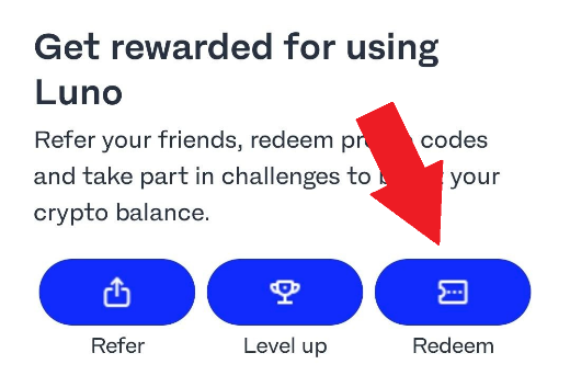 Skrin Rewards dengan butang Redeem